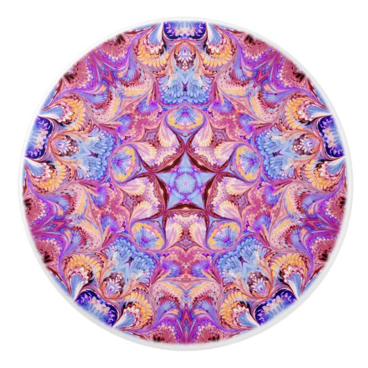 Keramische drager Knob Kaleidoscope Star Knop (Voorkant)