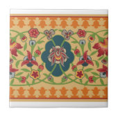 Keramische flacon met Floral Border Tegeltje (Voorkant)