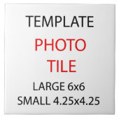 Keramische foto-Tegel Sjabloon / Aangepaste groott Tegeltje (Voorkant)
