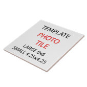 Keramische foto-Tegel Sjabloon / Aangepaste groott Tegeltje (Zijkant)