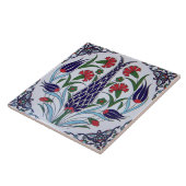 Keramische foto's met turks bloemontwerp tegeltje (Zijkant)