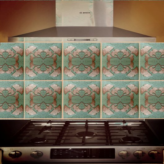 Keramische Gingko Tegel Tegeltje