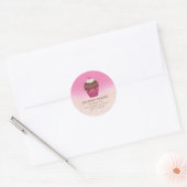  keramische glitterie Homemade cupcakes en snoepje Ronde Sticker (Envelop)