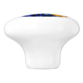 Keramische handgreep deurknop - blauw keramische knop (Zijkant)