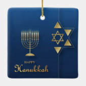 Keramische Hanukkah-versiering Keramisch Ornament (Achterkant)