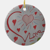 Keramische Hartjes Ornament (Achterkant)