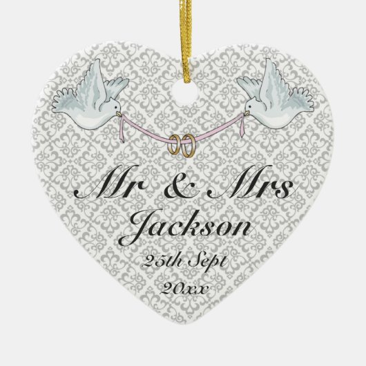 Keramische hartversiering - Een goed uitgelijnde b Keramisch Ornament (Voorkant)