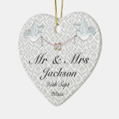 Keramische hartversiering - Een goed uitgelijnde b Keramisch Ornament (Links)