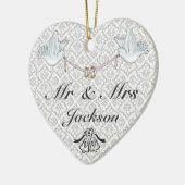 Keramische hartversiering - Een goed uitgelijnde b Keramisch Ornament (Links)