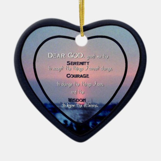 Keramische hartversiering_SerenityPrayer_2 Keramisch Ornament (Voorkant)