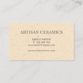 Keramische Homemade Pottery Visitekaartje (Achterkant)