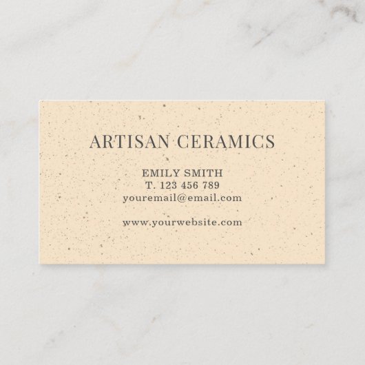 Keramische Homemade Pottery Visitekaartje (Achterkant)