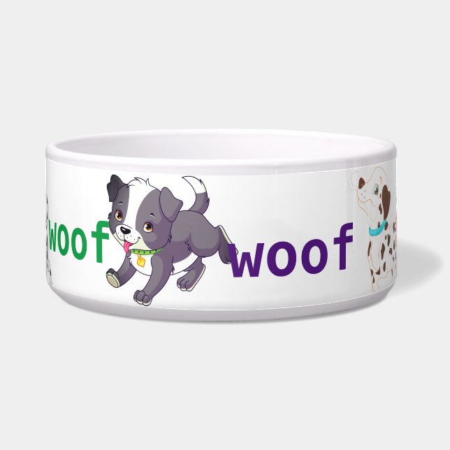 Keramische hond Bowl Voerbakje (Voorkant)