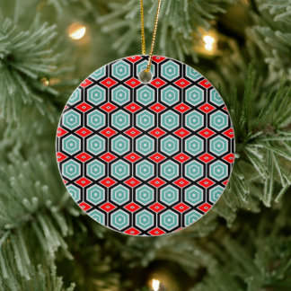 Keramische honingraat cirkel ornament