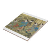 Keramische Japans Traditionele Tegels Tegeltje (Zijkant)