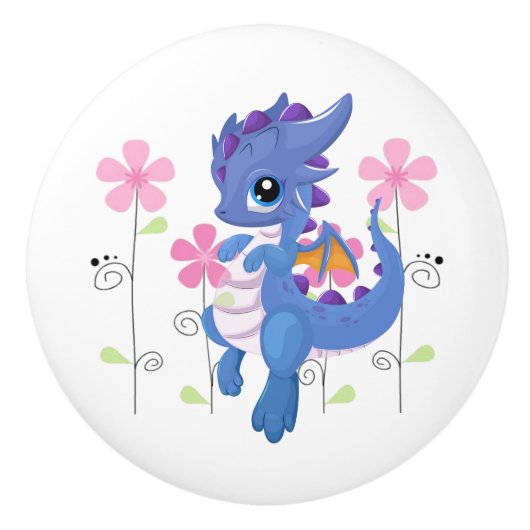 Keramische Kabinet Knob-Dragon Knop (Voorkant)