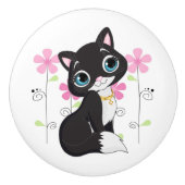 Keramische kabinetsknop-Kat Keramische Knop (Voorkant)