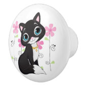 Keramische kabinetsknop-Kat Keramische Knop (Rechts)