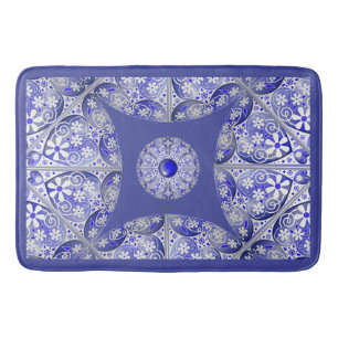 Keramische Kant Blauw van Griekenland Badmat