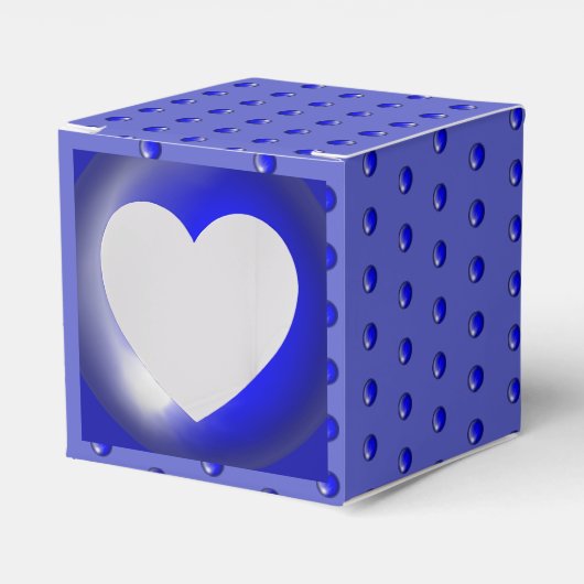 Keramische Kant Blauw van Griekenland Bedankdoosjes (Voorkant Zijde)