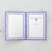 Keramische kant Blauw van Griekenland Bedankkaart (Binnen)