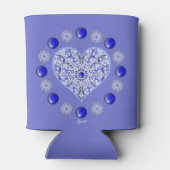 Keramische Kant Blauw van Griekenland Blikjeskoeler (Achterkant)