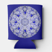 Keramische kant Blauw van Griekenland Blikjeskoeler (Achterkant)