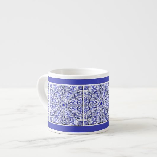 Keramische kant Blauw van Griekenland Espresso Kop (Links)