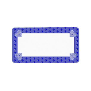 Keramische Kant Blauw van Griekenland Etiket