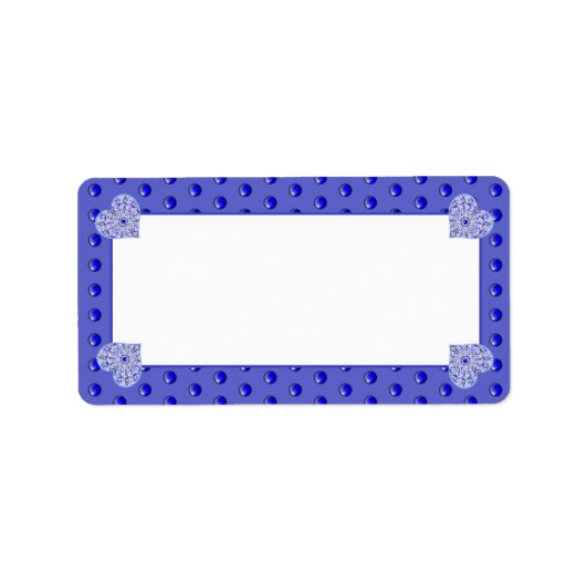 Keramische Kant Blauw van Griekenland Etiket (Voorkant)