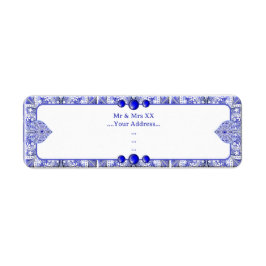 Keramische Kant Blauw van Griekenland Etiket