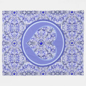 Keramische kant Blauw van Griekenland Fleece Deken (Voorkant (Horizontaal))