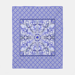 Keramische Kant Blauw van Griekenland Fleece Deken