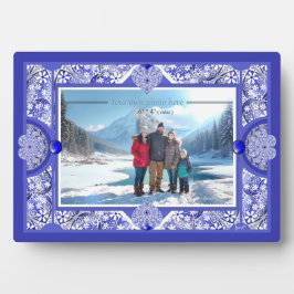 Keramische kant Blauw van Griekenland Fotoplaat