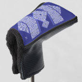 keramische kant Blauw van Griekenland Golfheadcover (3/4 voorkant)
