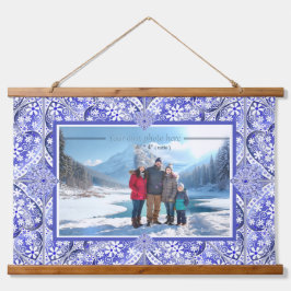 Keramische kant Blauw van Griekenland Hangend Wandkleed