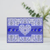 Keramische Kant Blauw van Griekenland Informatiekaartje (Staand voorkant)