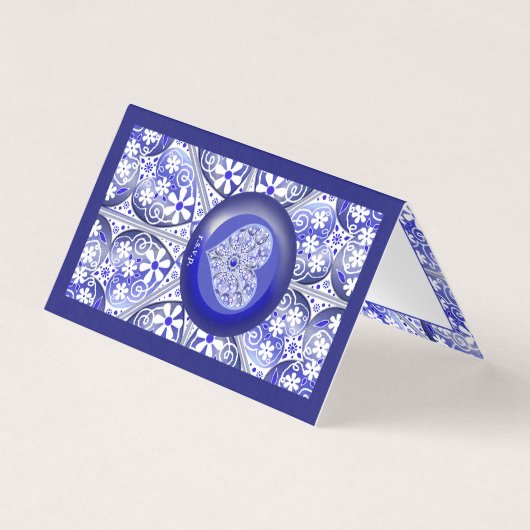 Keramische Kant Blauw van Griekenland Kaart (Voorkant)