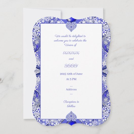 Keramische Kant Blauw van Griekenland Kaart (Achterkant)