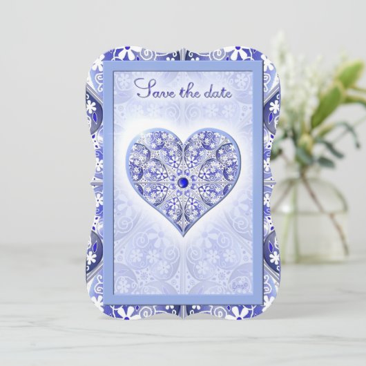 Keramische Kant Blauw van Griekenland Kaart (Staand voorkant)