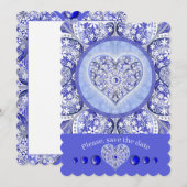 Keramische Kant Blauw van Griekenland Kaart (Voorkant / Achterkant)