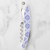 Keramische Kant Blauw van Griekenland Kurkentrekker (Voorkant)