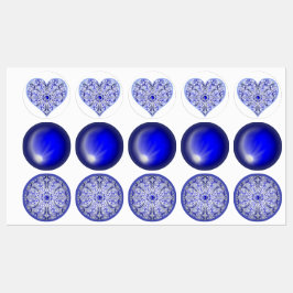 Keramische kant Blauw van Griekenland Labels