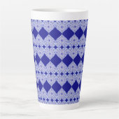 Keramische kant Blauw van Griekenland Latte Mok (Voorkant)