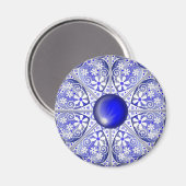 keramische kant Blauw van Griekenland Magneet (Voorkant / Achterkant)