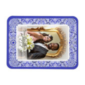 Keramische kant Blauw van Griekenland Magneet (Horizontaal)