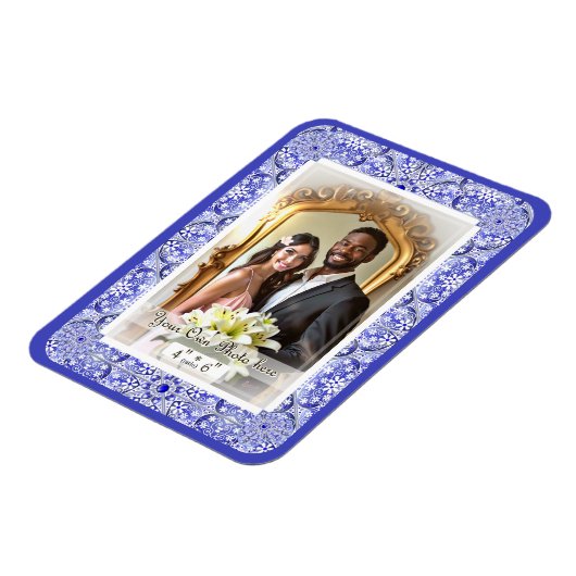 Keramische kant Blauw van Griekenland Magneet (Linkerzijde)