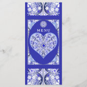 Keramische Kant Blauw van Griekenland Menu (Achterkant)