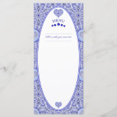 Keramische kant Blauw van Griekenland Menu (Voorkant)