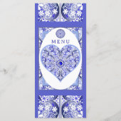 Keramische kant Blauw van Griekenland Menu (Achterkant)